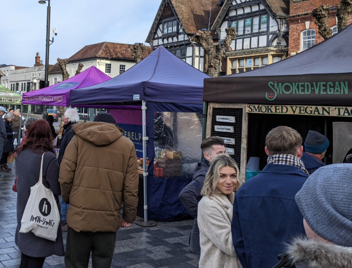 Crowds at the Salisbury Vegan Market