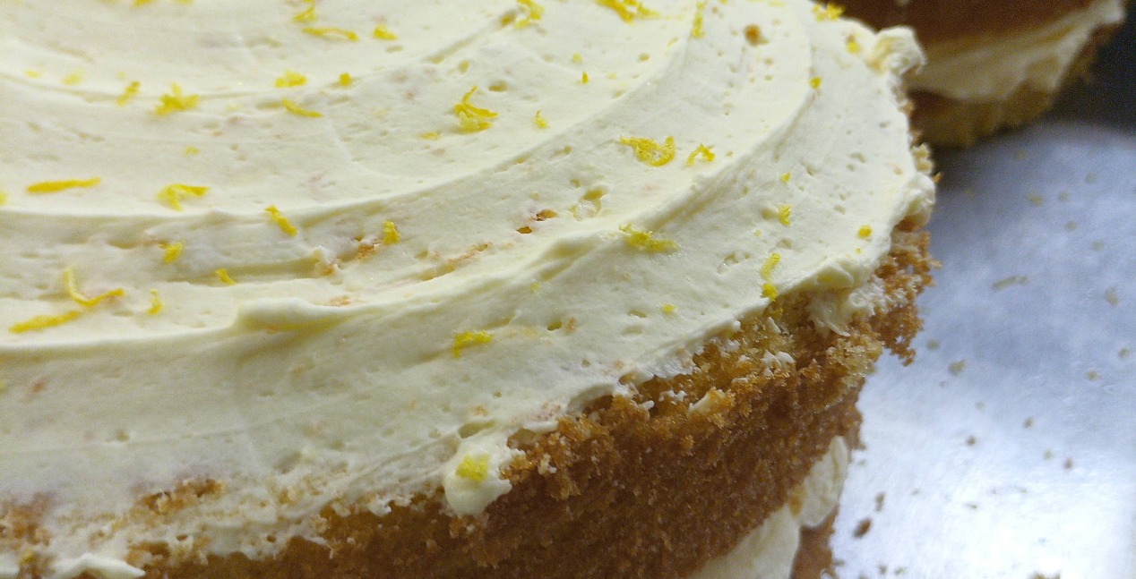 Lemon drizzle cake from Roots Farm Shop